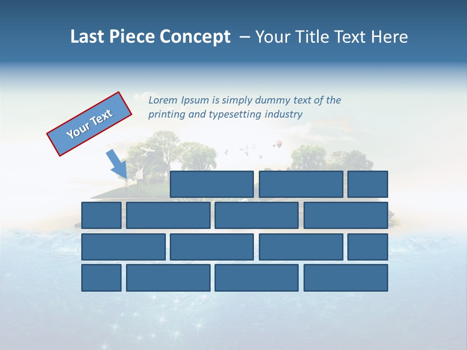 Red Deer Grass Butterfly PowerPoint Template