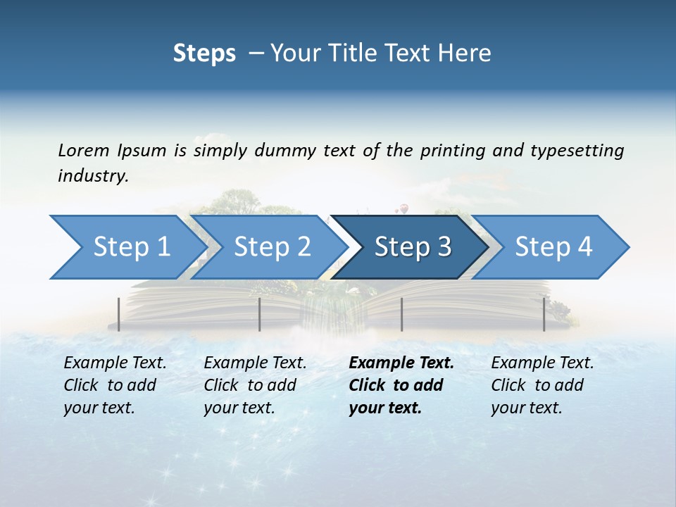 Red Deer Grass Butterfly PowerPoint Template