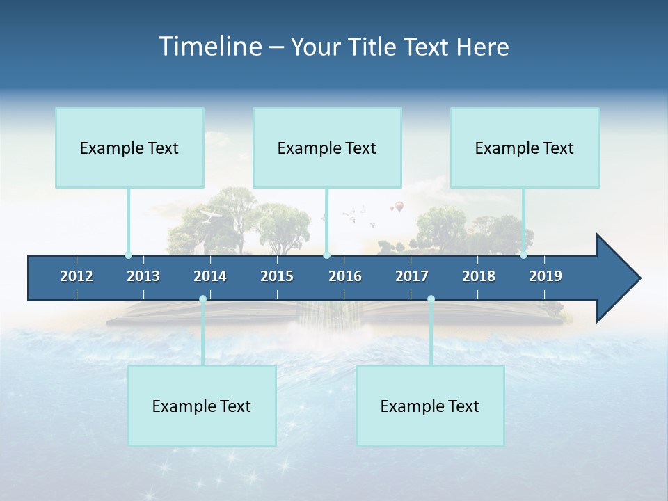 Red Deer Grass Butterfly PowerPoint Template
