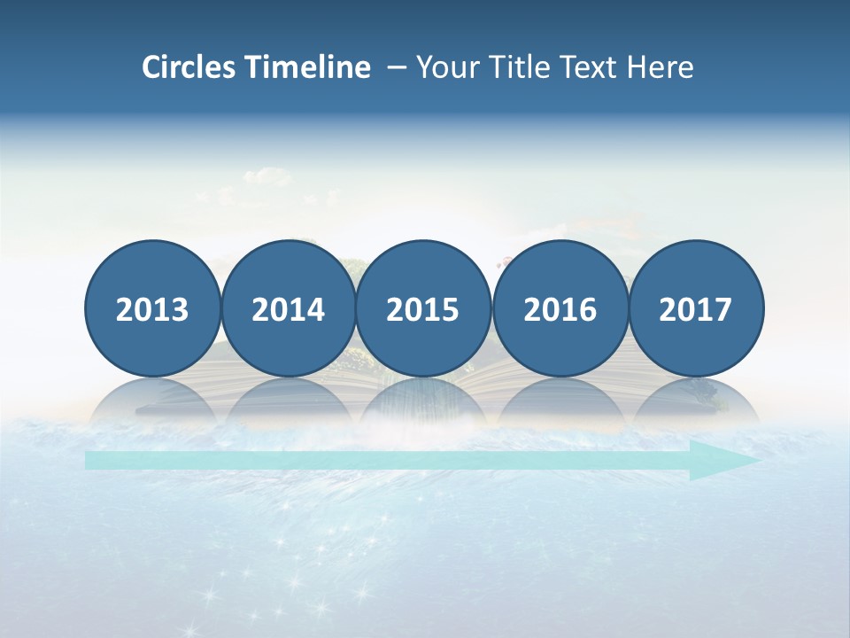 Red Deer Grass Butterfly PowerPoint Template