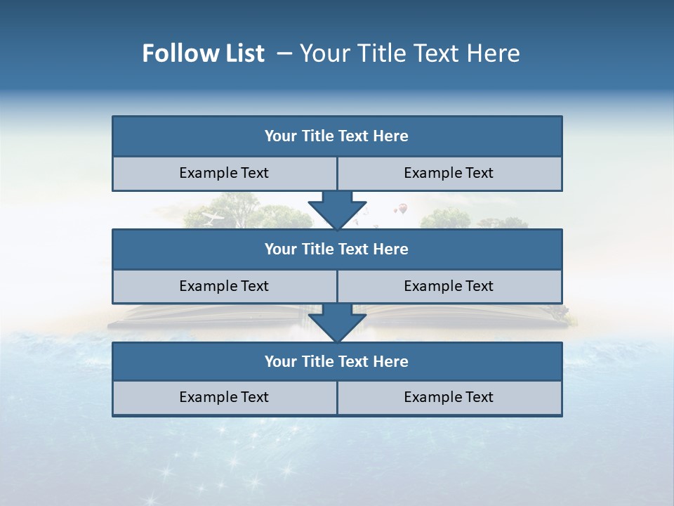Red Deer Grass Butterfly PowerPoint Template