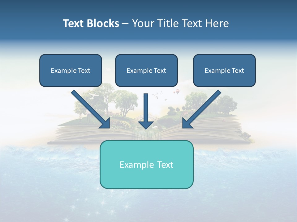 Red Deer Grass Butterfly PowerPoint Template