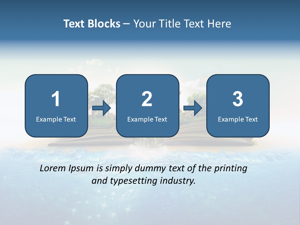 Red Deer Grass Butterfly PowerPoint Template