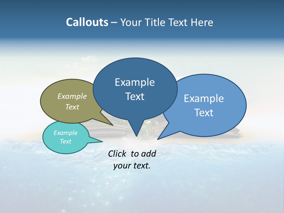 Red Deer Grass Butterfly PowerPoint Template