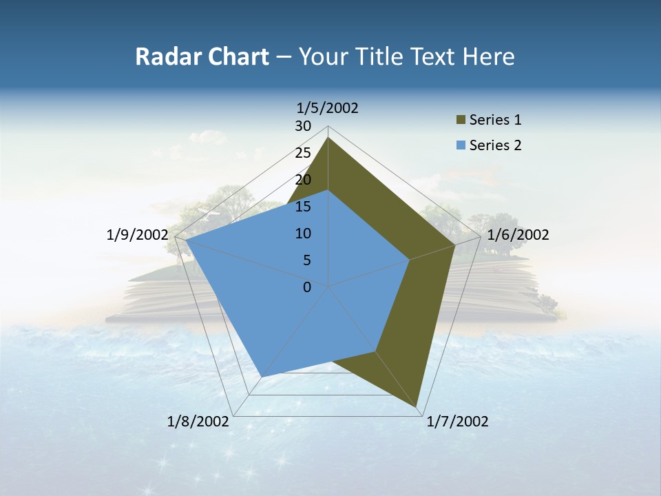Red Deer Grass Butterfly PowerPoint Template