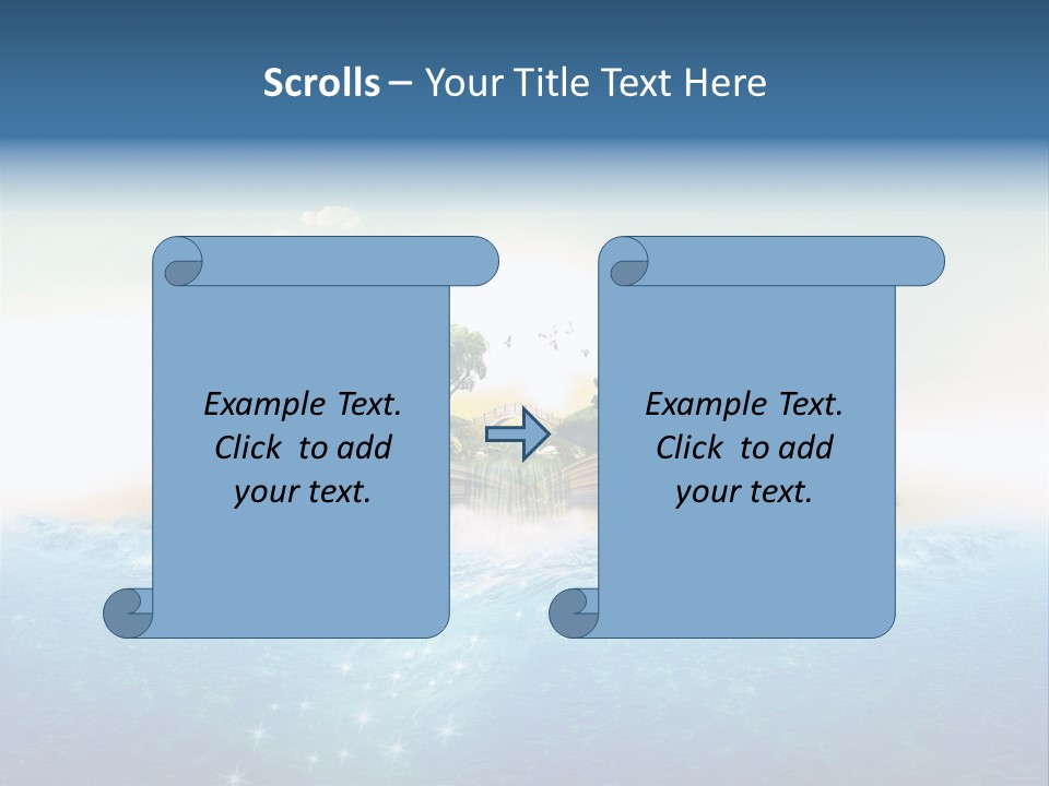 Red Deer Grass Butterfly PowerPoint Template