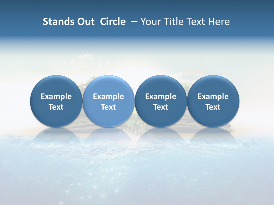 Red Deer Grass Butterfly PowerPoint Template