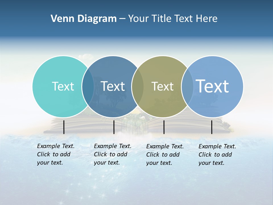 Red Deer Grass Butterfly PowerPoint Template