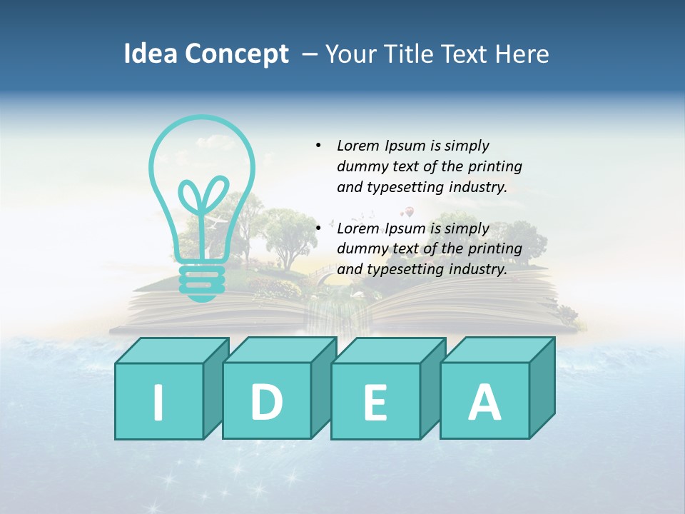 Red Deer Grass Butterfly PowerPoint Template