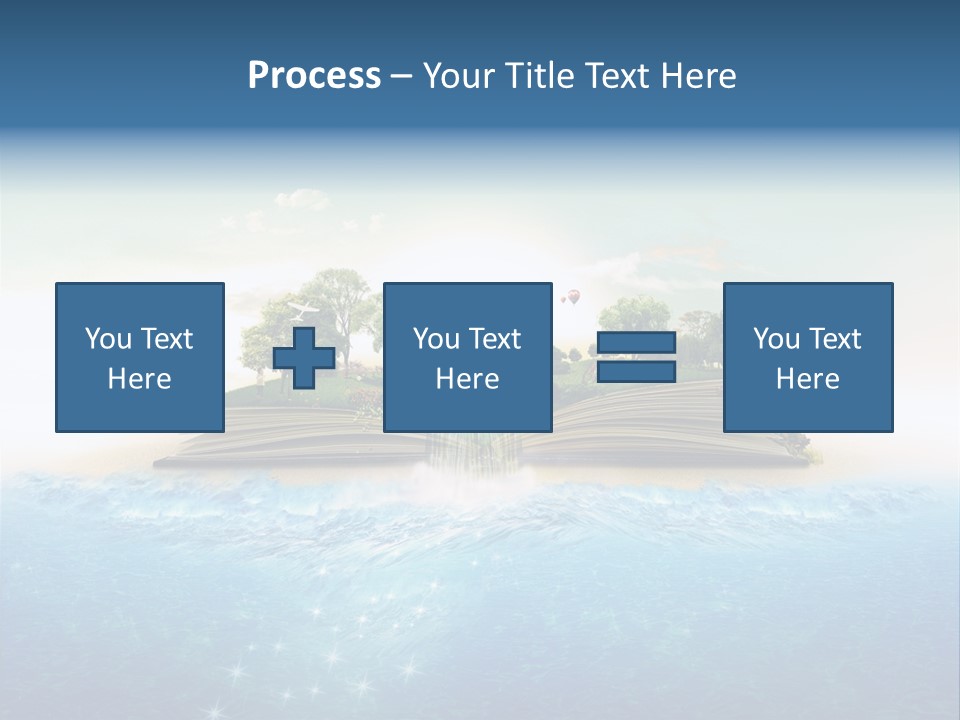 Red Deer Grass Butterfly PowerPoint Template