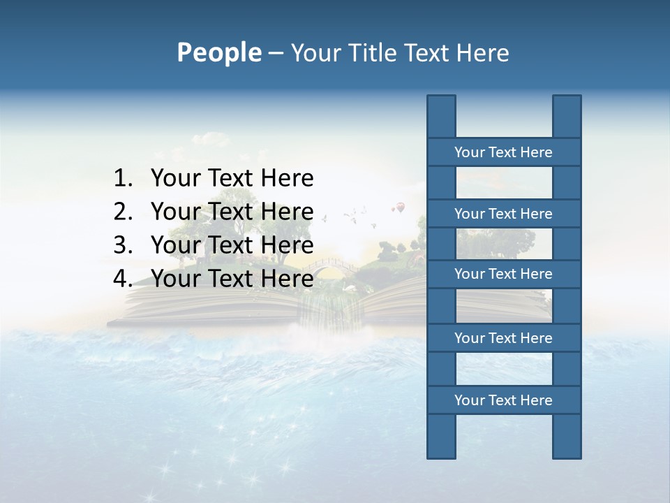 Red Deer Grass Butterfly PowerPoint Template