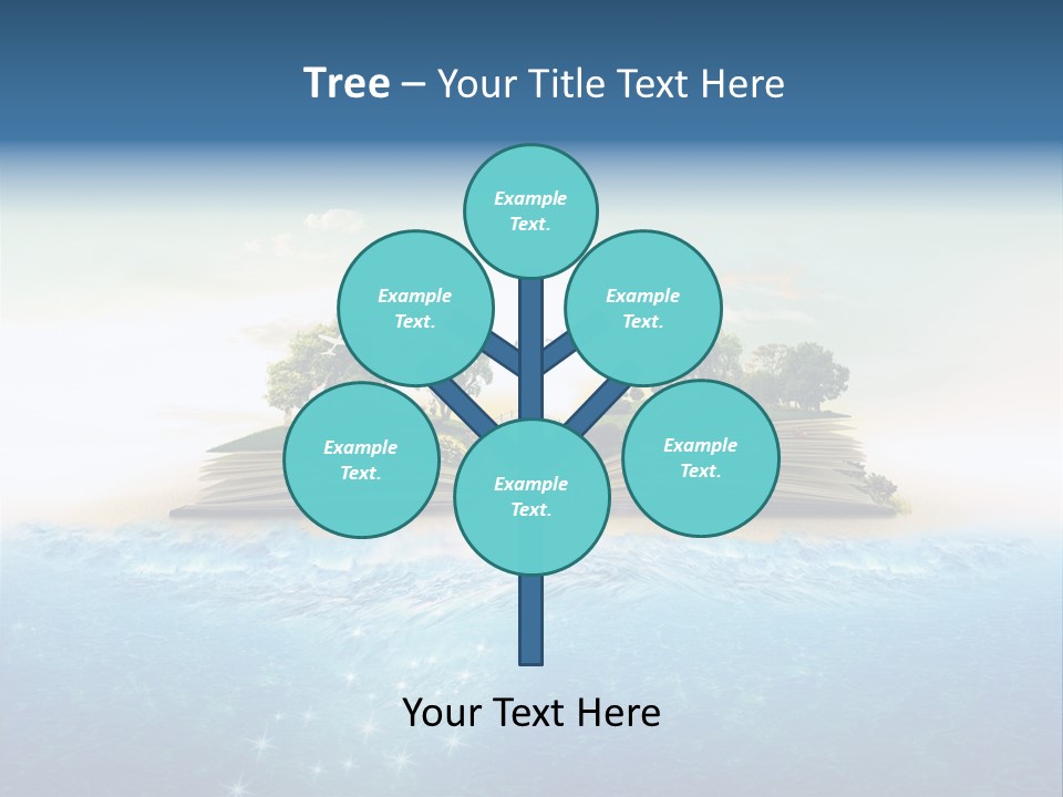 Red Deer Grass Butterfly PowerPoint Template