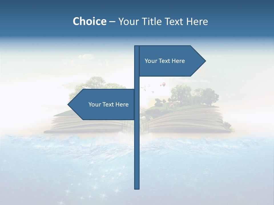 Red Deer Grass Butterfly PowerPoint Template