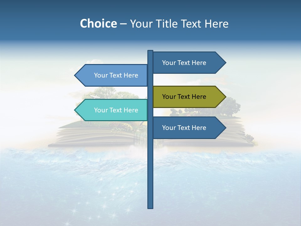 Red Deer Grass Butterfly PowerPoint Template