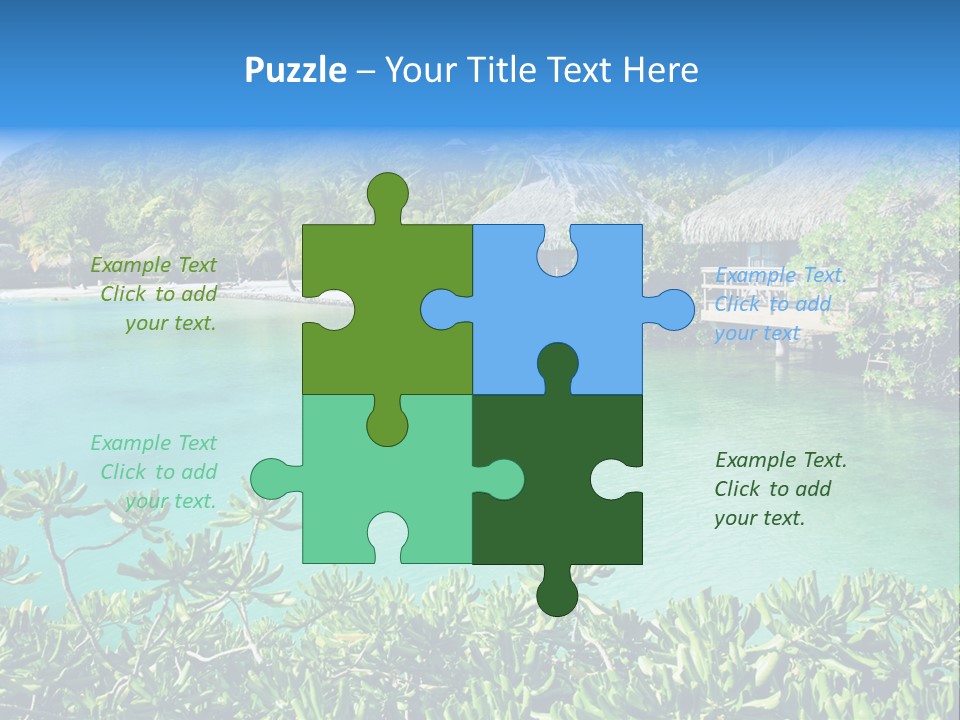 Relaxation Island Bungalow PowerPoint Template