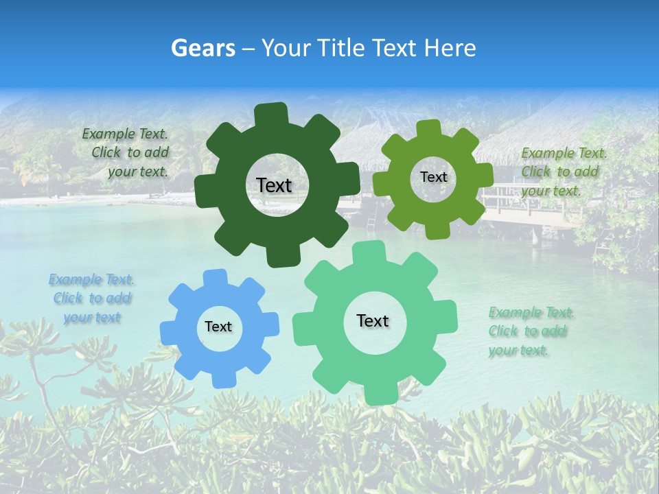 Relaxation Island Bungalow PowerPoint Template