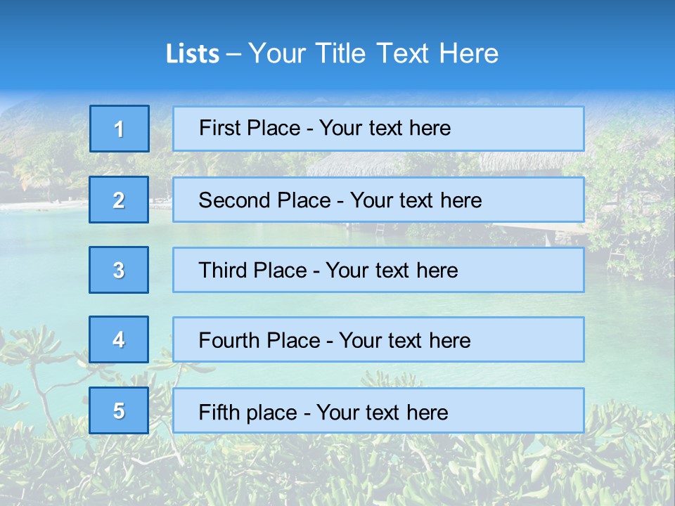 Relaxation Island Bungalow PowerPoint Template