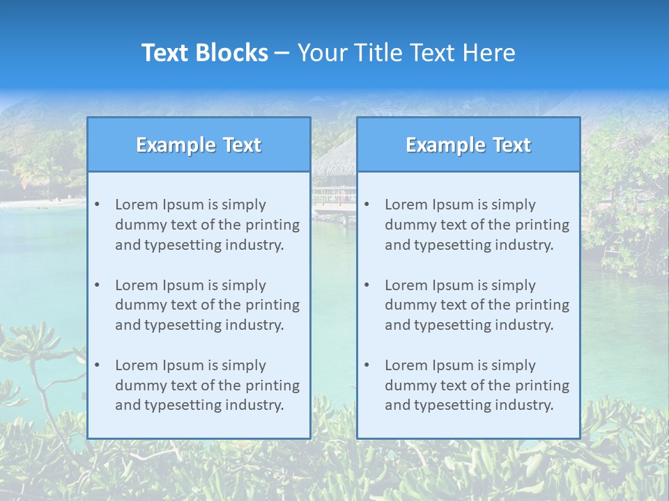 Relaxation Island Bungalow PowerPoint Template