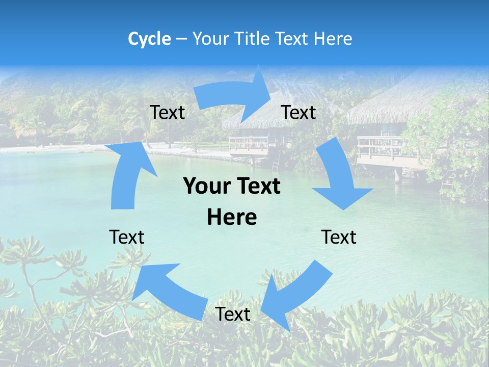 Relaxation Island Bungalow PowerPoint Template