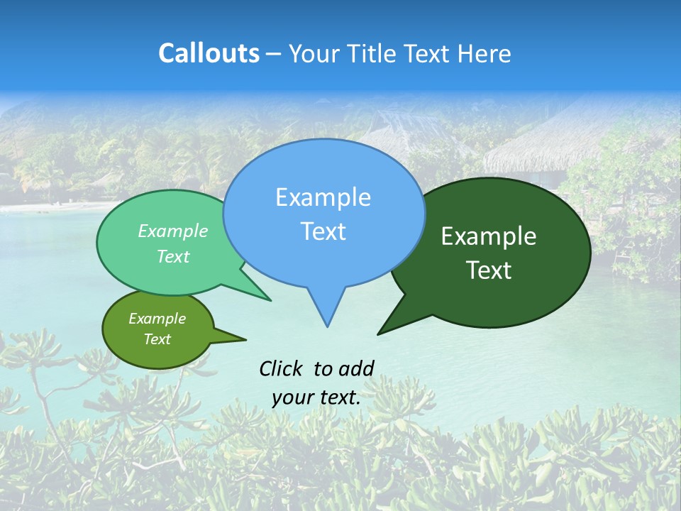 Relaxation Island Bungalow PowerPoint Template
