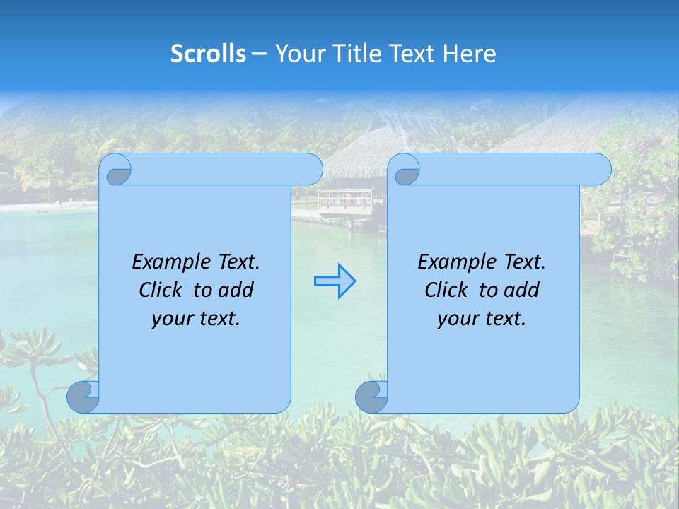 Relaxation Island Bungalow PowerPoint Template