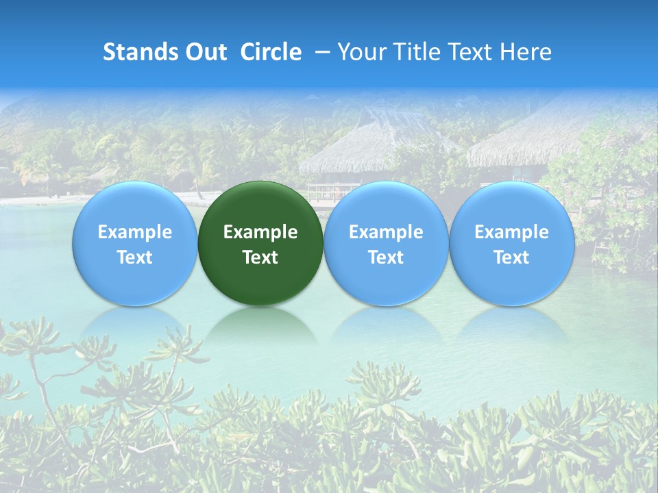 Relaxation Island Bungalow PowerPoint Template