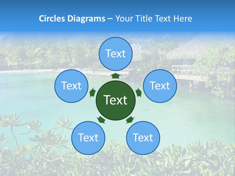 Relaxation Island Bungalow PowerPoint Template
