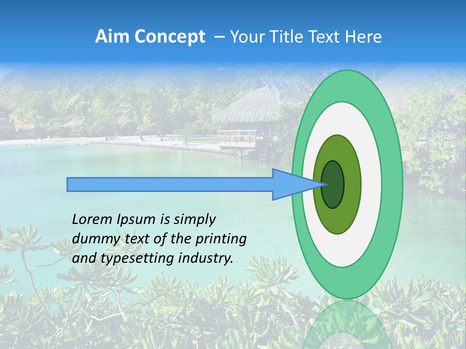 Relaxation Island Bungalow PowerPoint Template