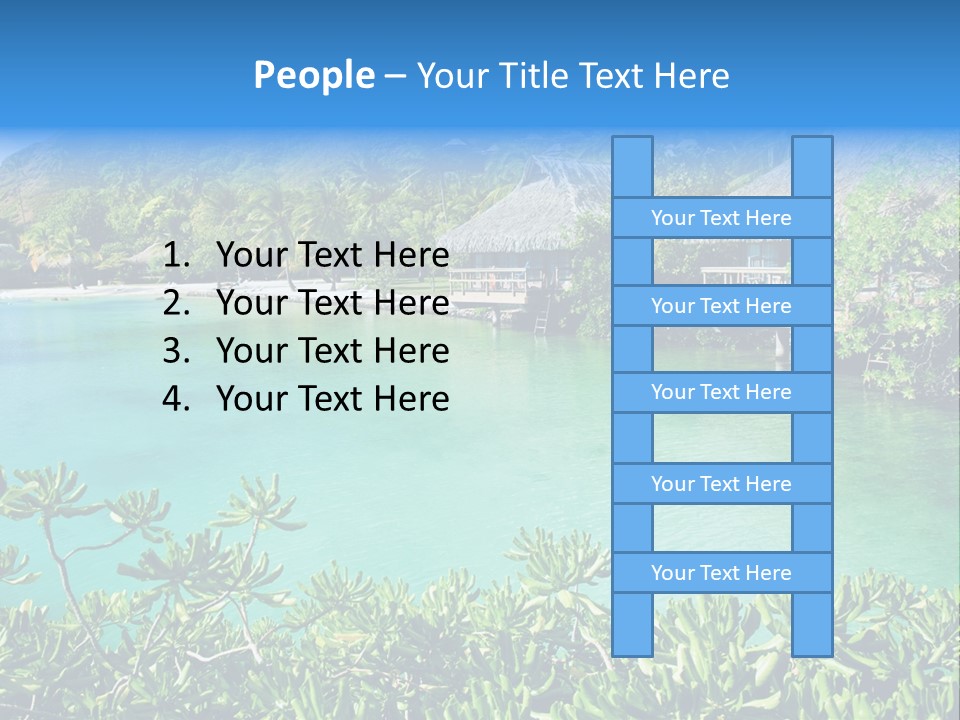 Relaxation Island Bungalow PowerPoint Template