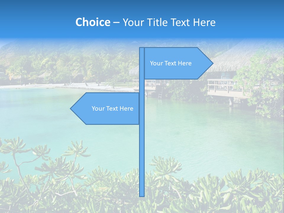 Relaxation Island Bungalow PowerPoint Template