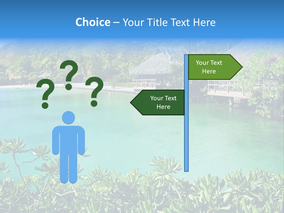 Relaxation Island Bungalow PowerPoint Template