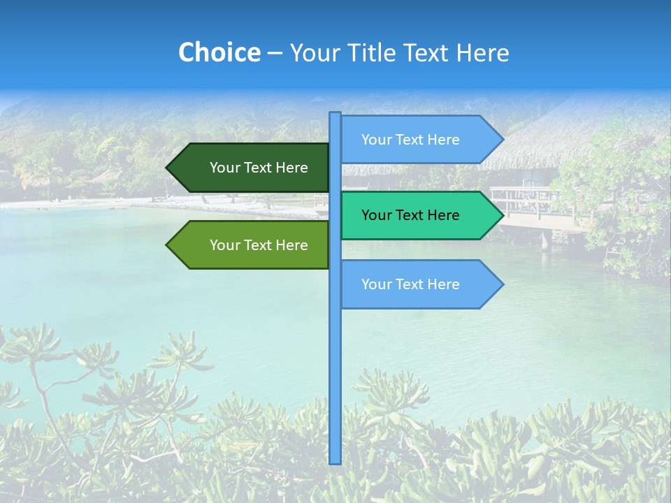 Relaxation Island Bungalow PowerPoint Template
