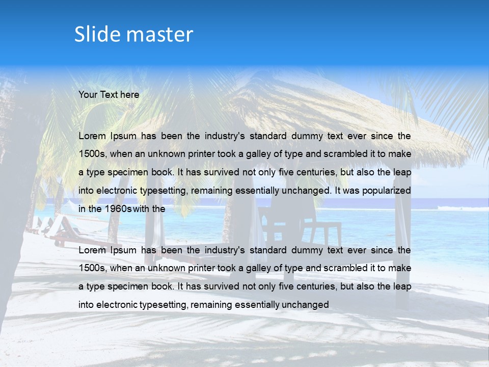 Chair Outdoor Palmtree PowerPoint Template