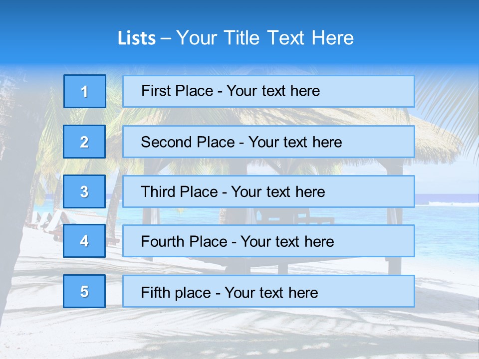 Chair Outdoor Palmtree PowerPoint Template
