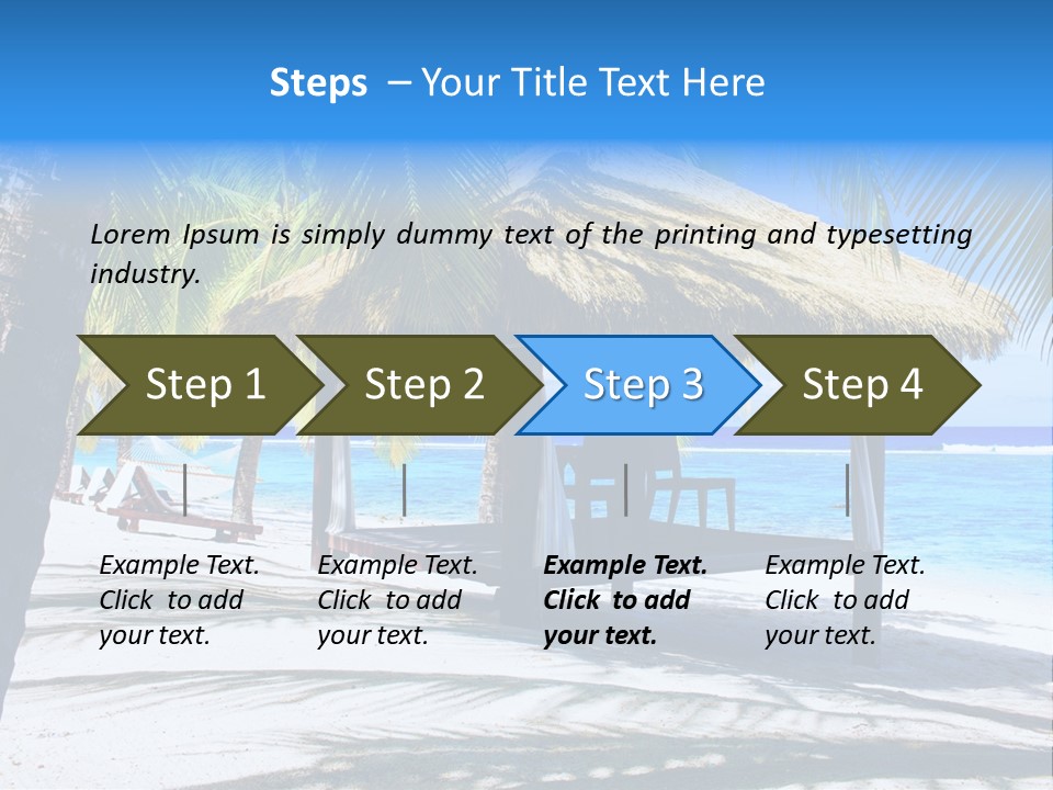 Chair Outdoor Palmtree PowerPoint Template