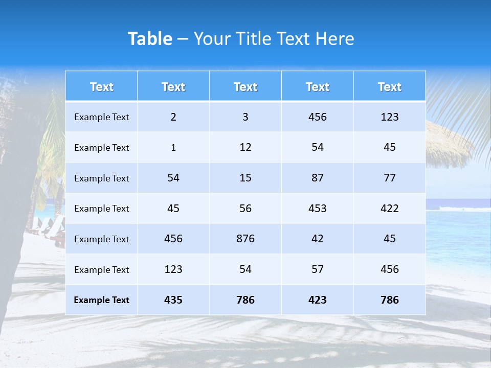 Chair Outdoor Palmtree PowerPoint Template