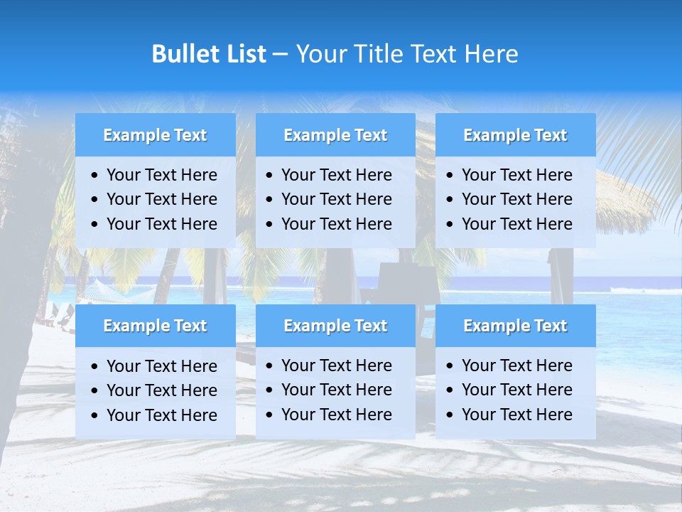 Chair Outdoor Palmtree PowerPoint Template