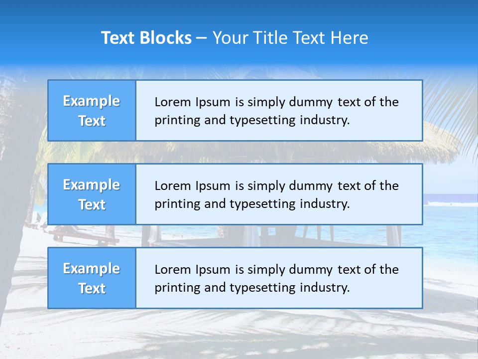 Chair Outdoor Palmtree PowerPoint Template