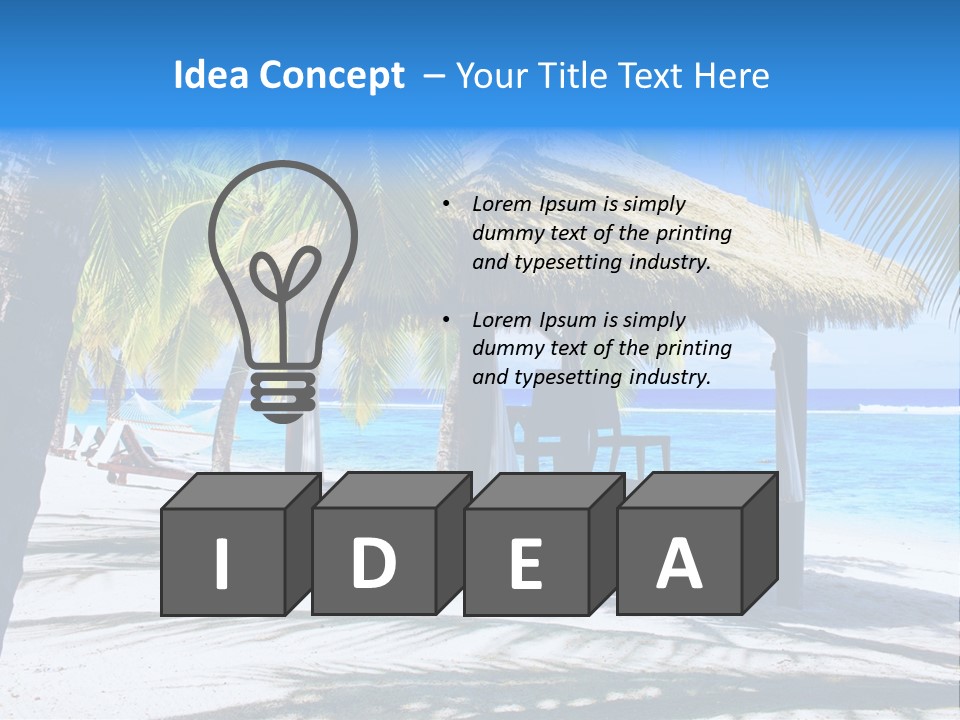 Chair Outdoor Palmtree PowerPoint Template