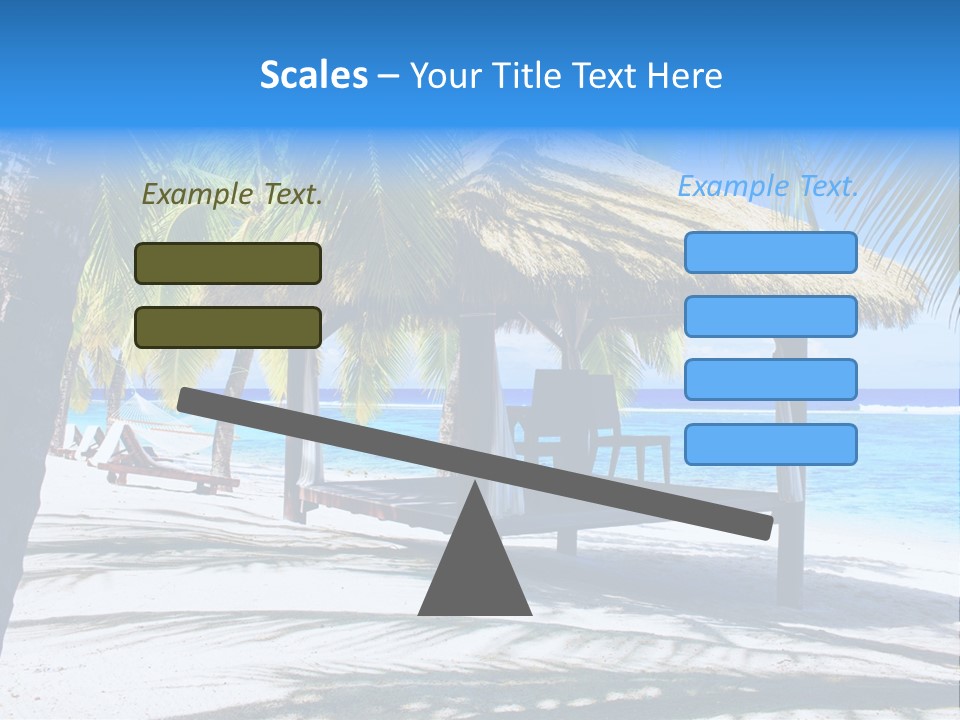 Chair Outdoor Palmtree PowerPoint Template