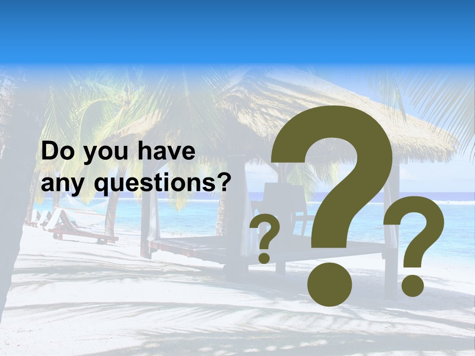 Chair Outdoor Palmtree PowerPoint Template