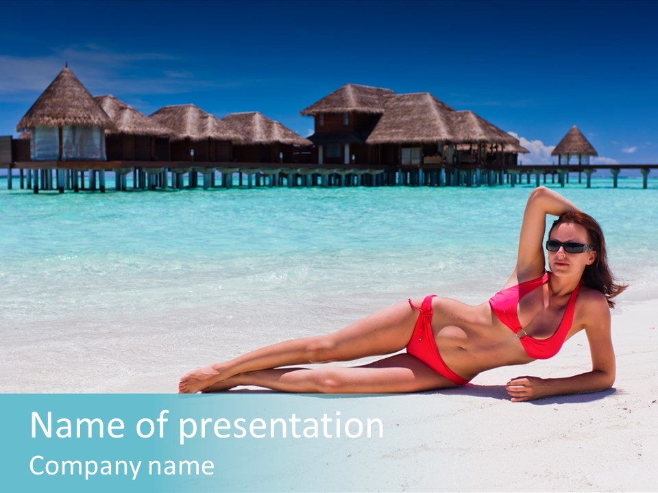 Tropical Water Tahiti PowerPoint Template