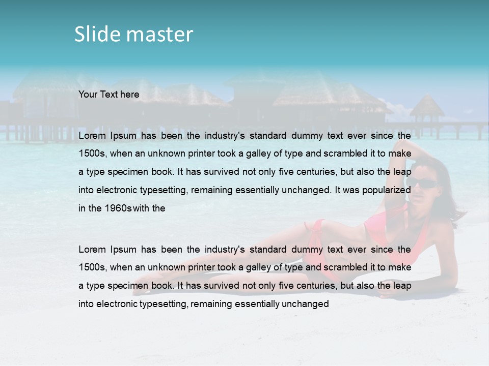 Tropical Water Tahiti PowerPoint Template