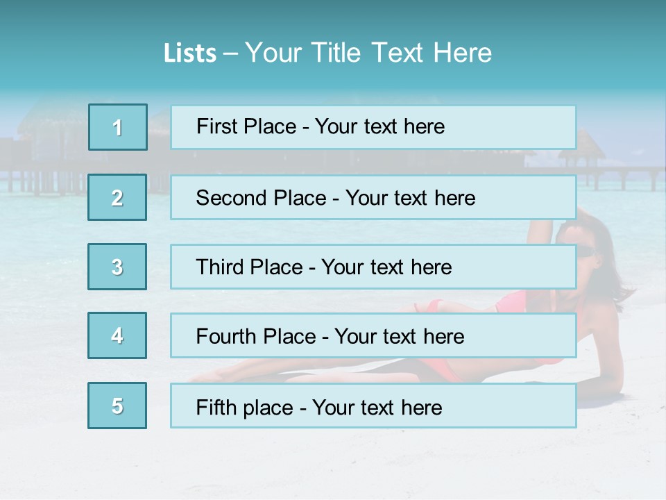 Tropical Water Tahiti PowerPoint Template