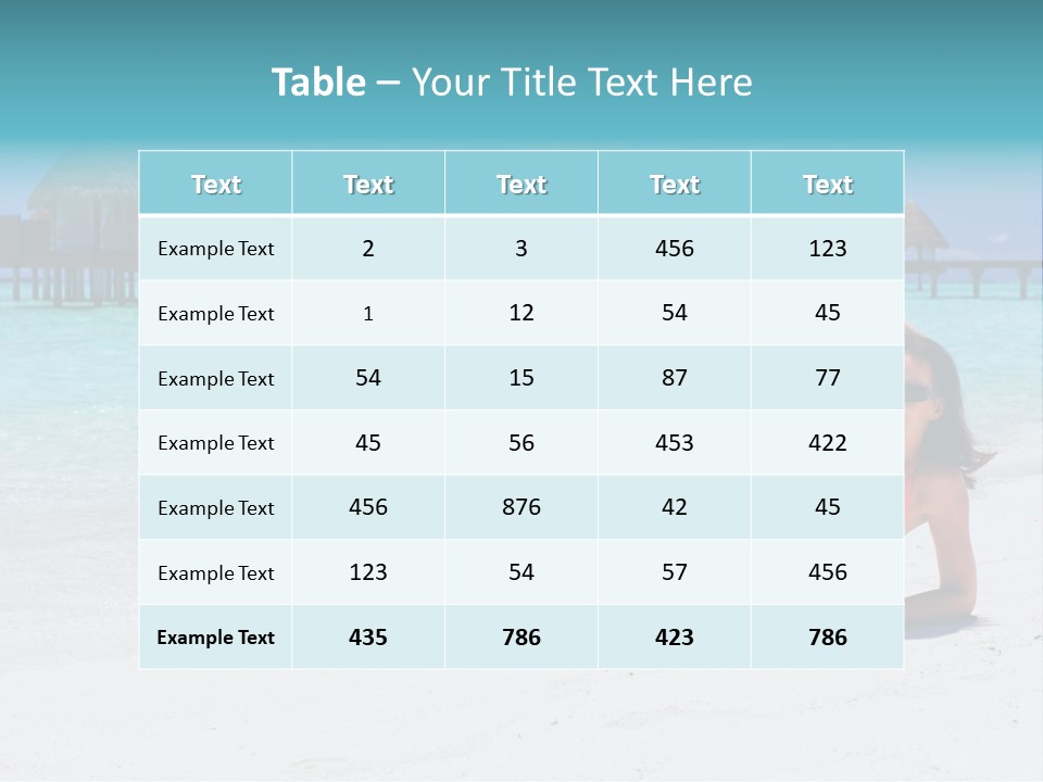 Tropical Water Tahiti PowerPoint Template