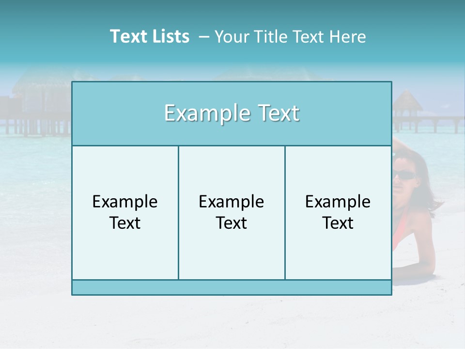 Tropical Water Tahiti PowerPoint Template