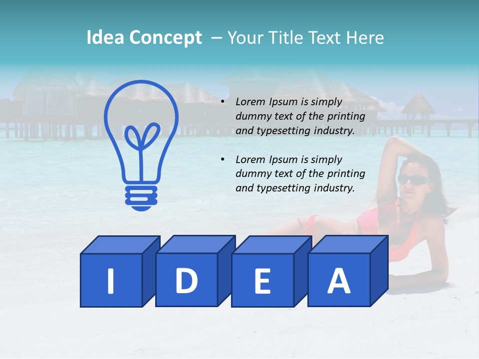 Tropical Water Tahiti PowerPoint Template