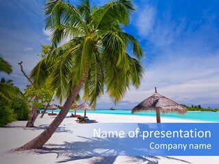 Blue Holiday Getaway PowerPoint Template