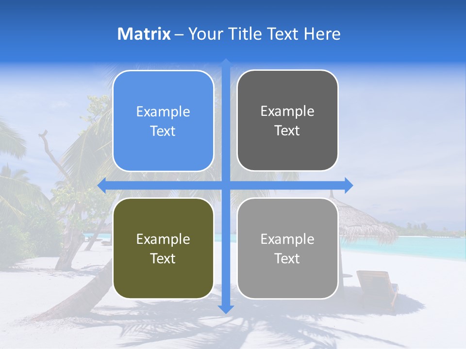 Blue Holiday Getaway PowerPoint Template