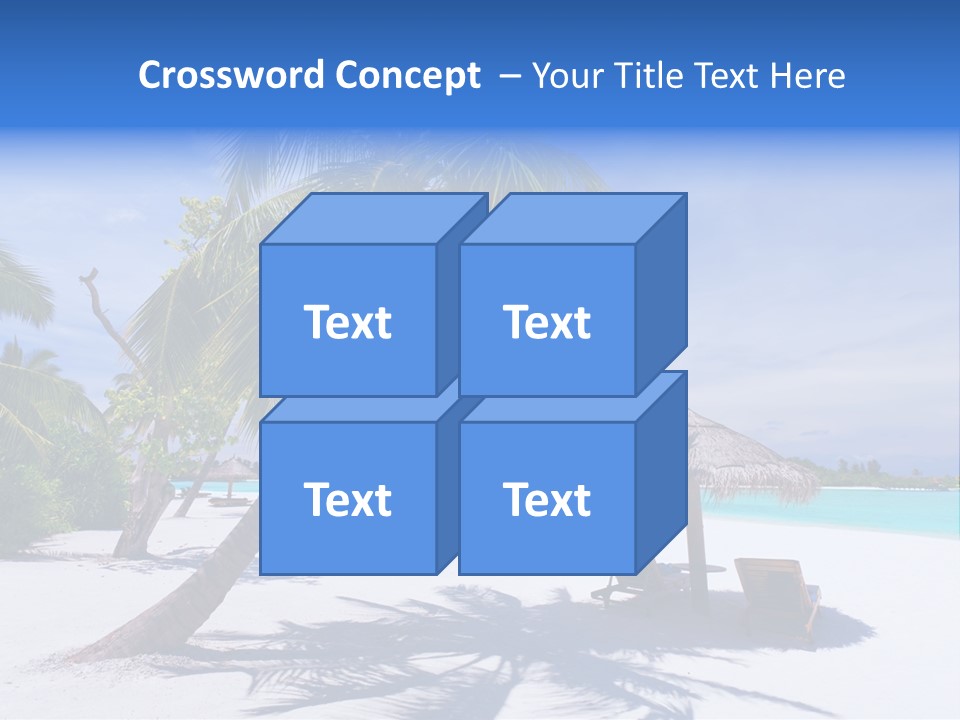 Blue Holiday Getaway PowerPoint Template